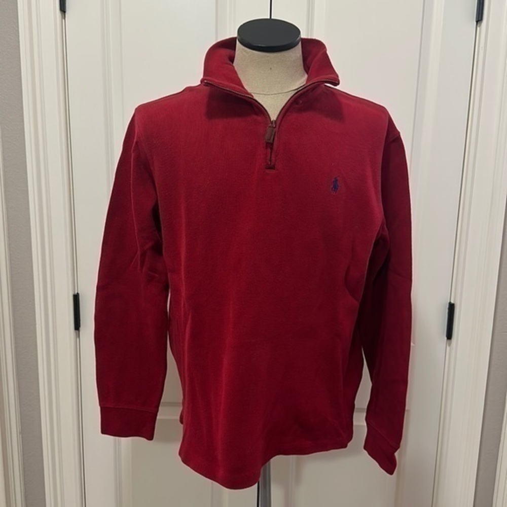 Polo Ralph Lauren Fall Red 1/4 zip sweater